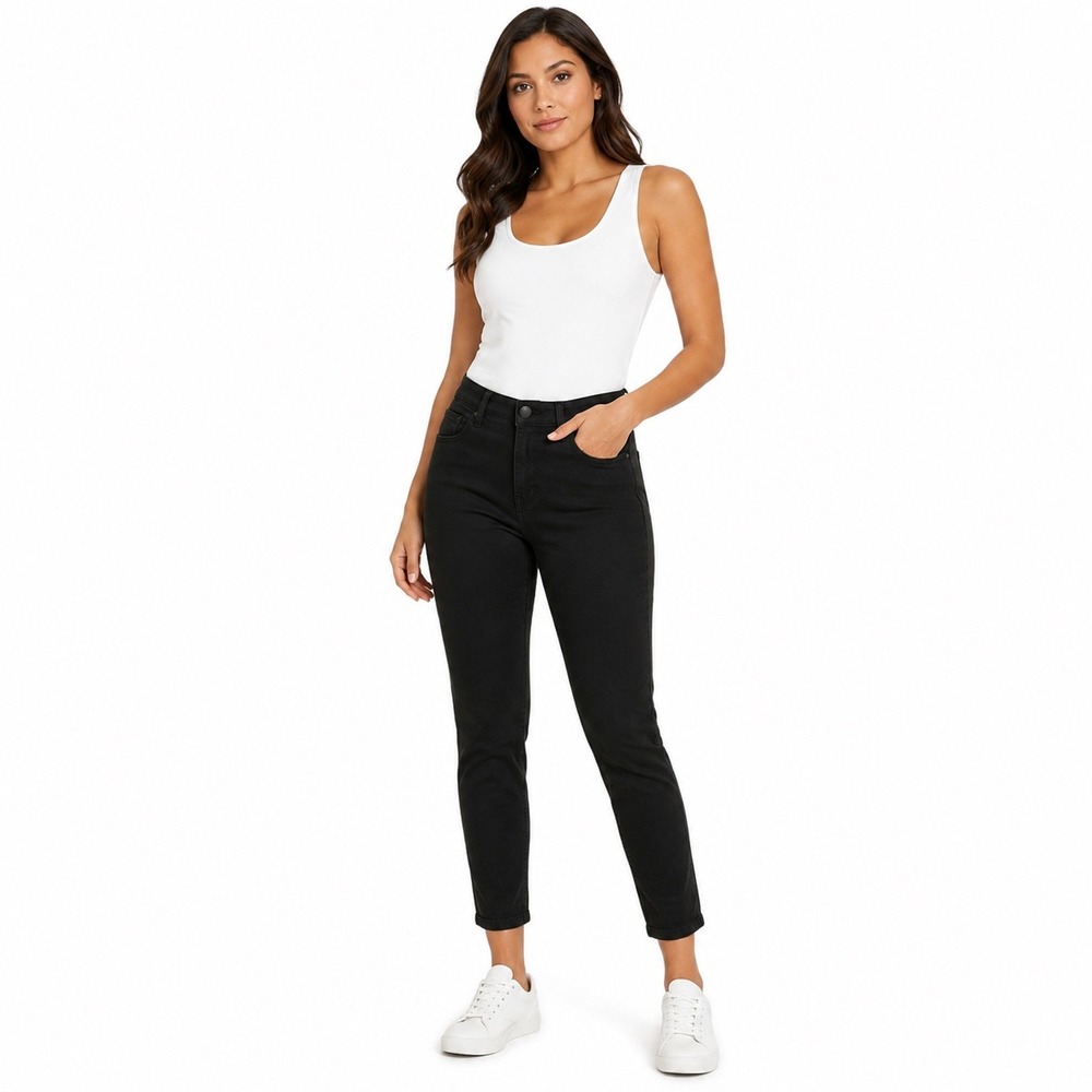 NEW Democracy Ab"solution Ankle‎ Skimmer Jeans Womens 14 Black Slimming Panels